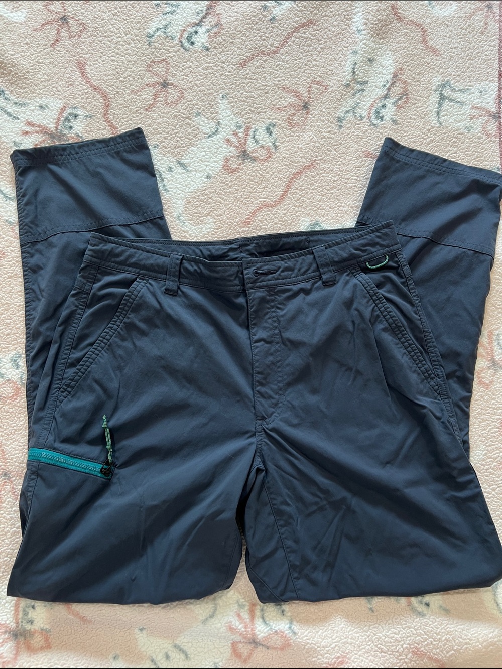 REI Men's Cargo Hiking Pants - Navy with Teal Accent
